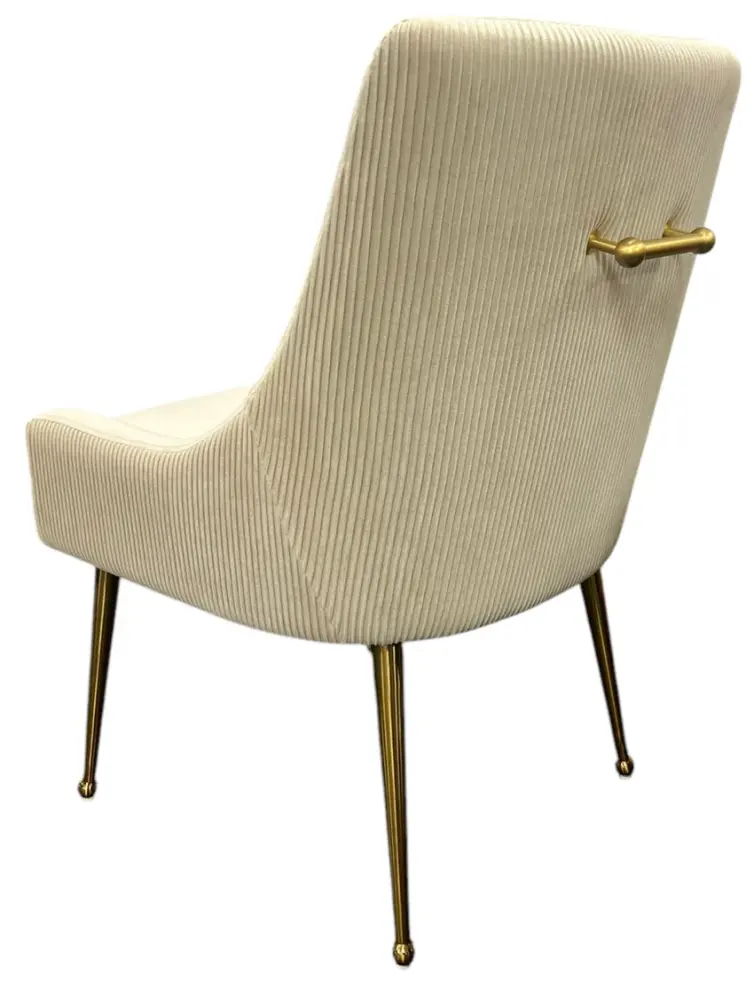 Milan Dining Chair in Cream with Handle Back