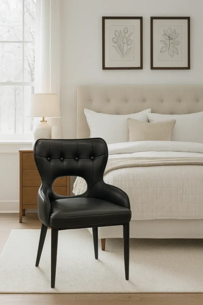 Marbella dining chair black PU