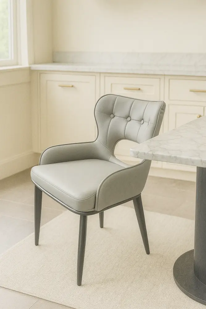 Marbella dining chair Grey PU