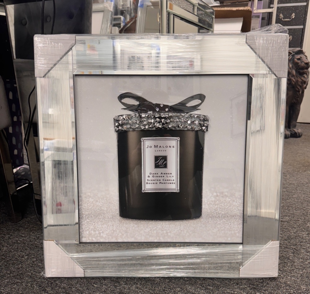 Mirror framed art print "Jo Malone Black"