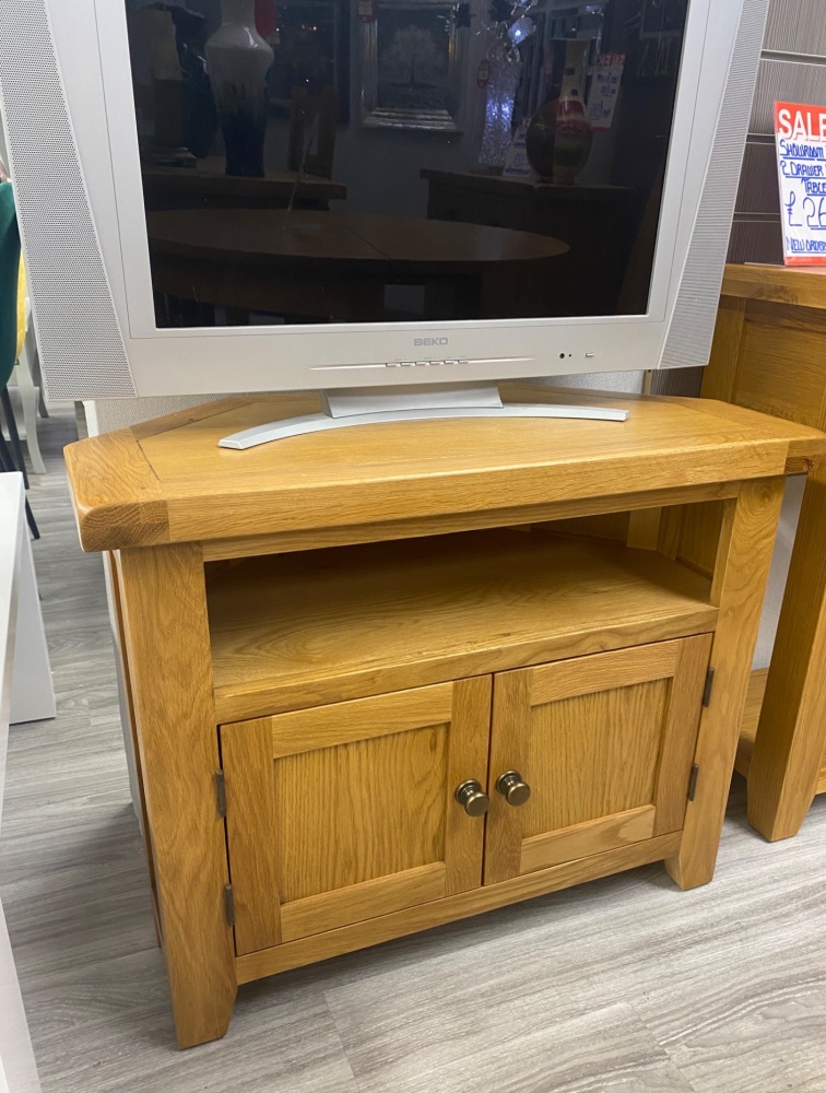 Oak Corner TV Unit 80cm
