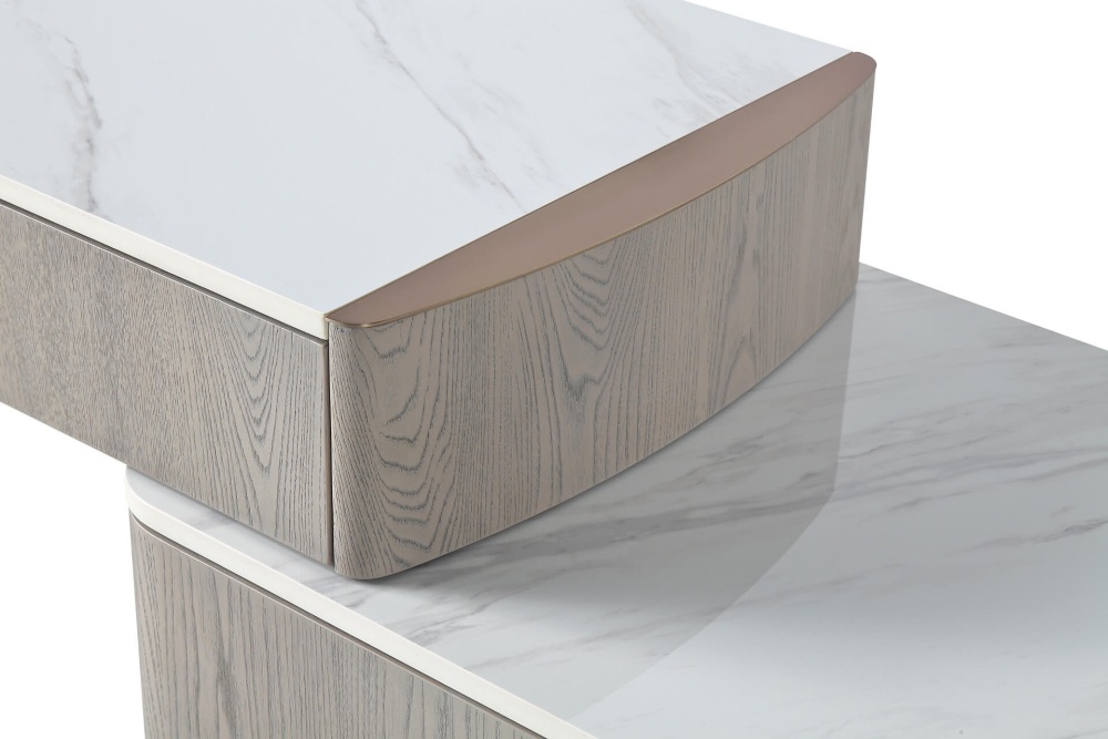 Mondello Dressing Table with Chest 5 Drawer - Washed Oak