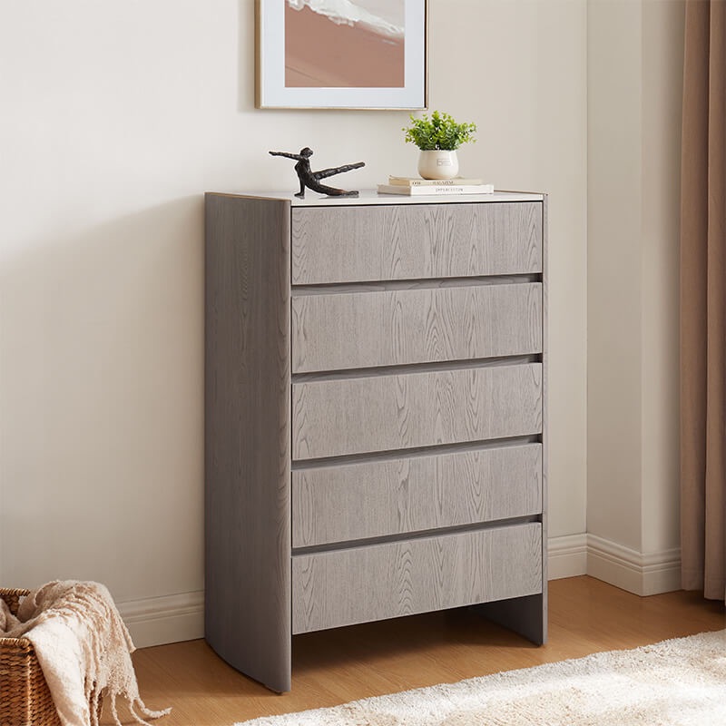 Mondello 5 Drawer Tall Chest Washed Oak