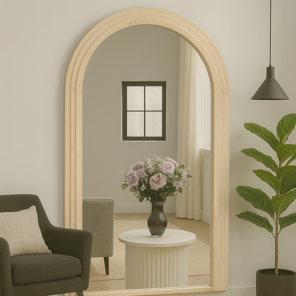 Scala Large Leaner White Wash Mirror 180cm x 110cm