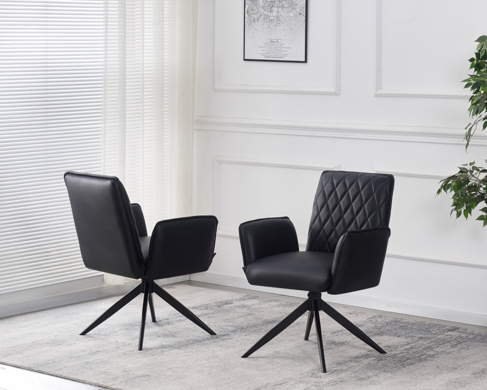 Eclat Dining Chair in Black PU