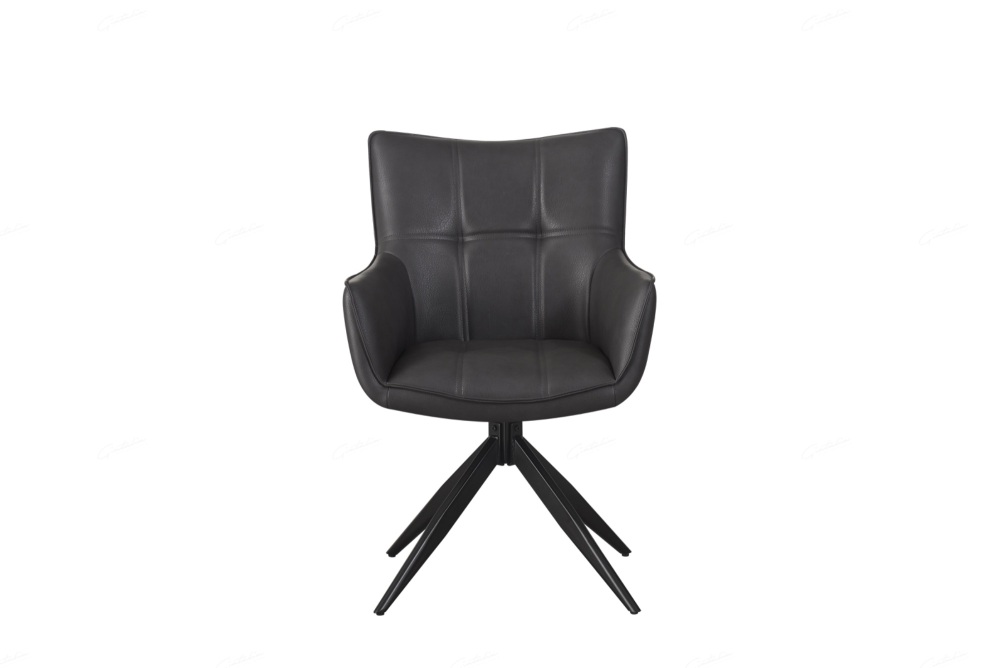 Franca Dining Chair in  Dark Grey PU Chair