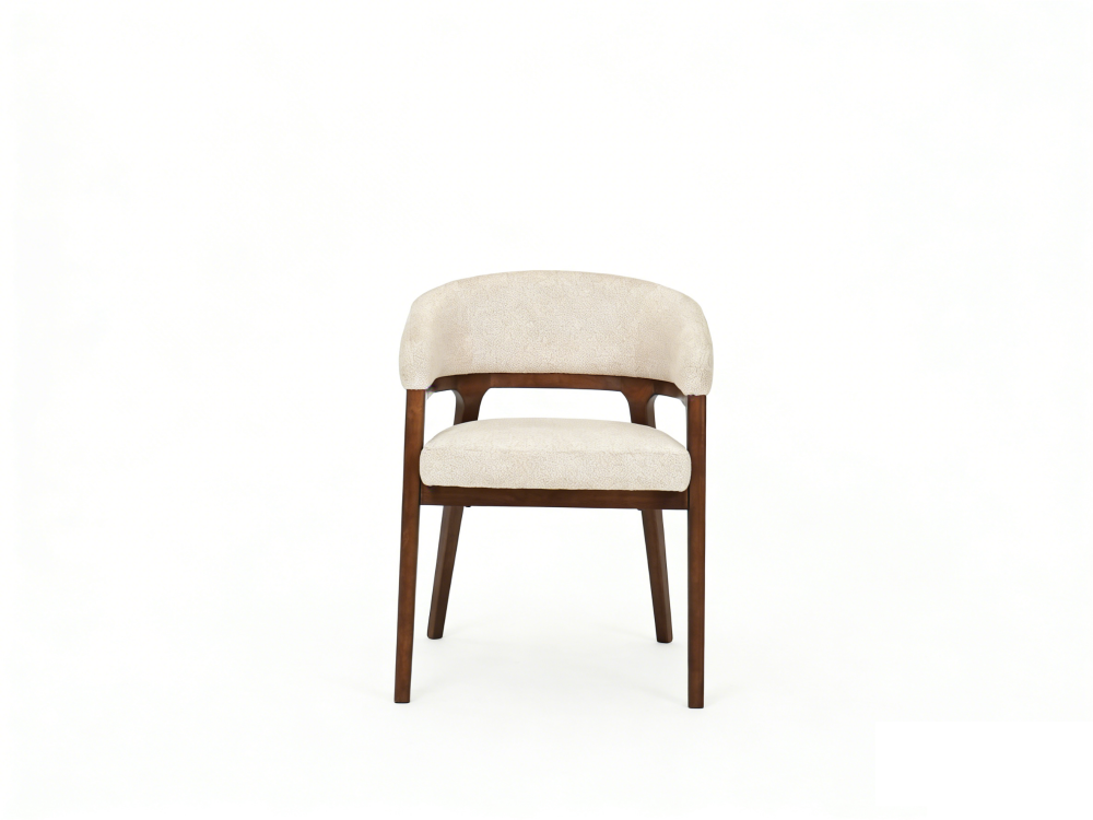 Curved back Dining Chair in Walnut