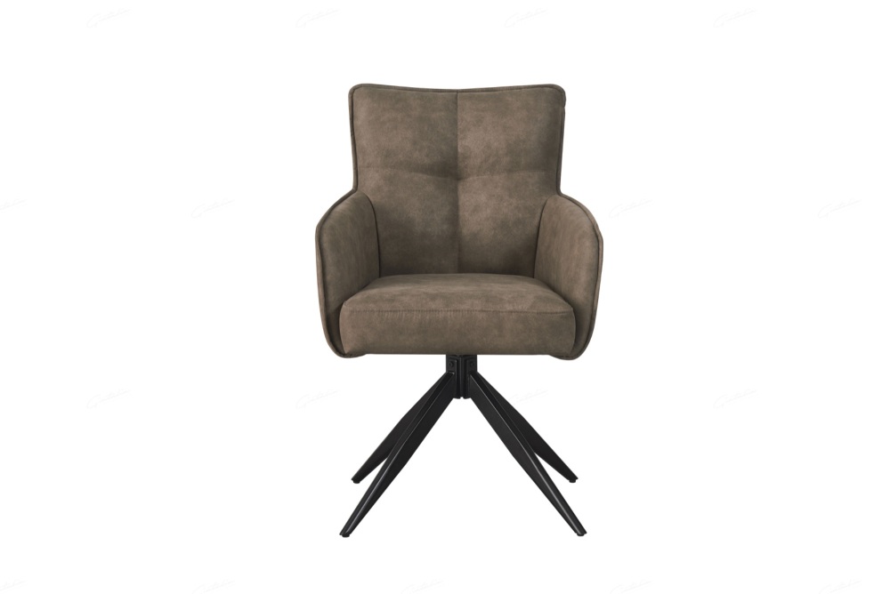 Vianni Dining Chair in Taupe Suede