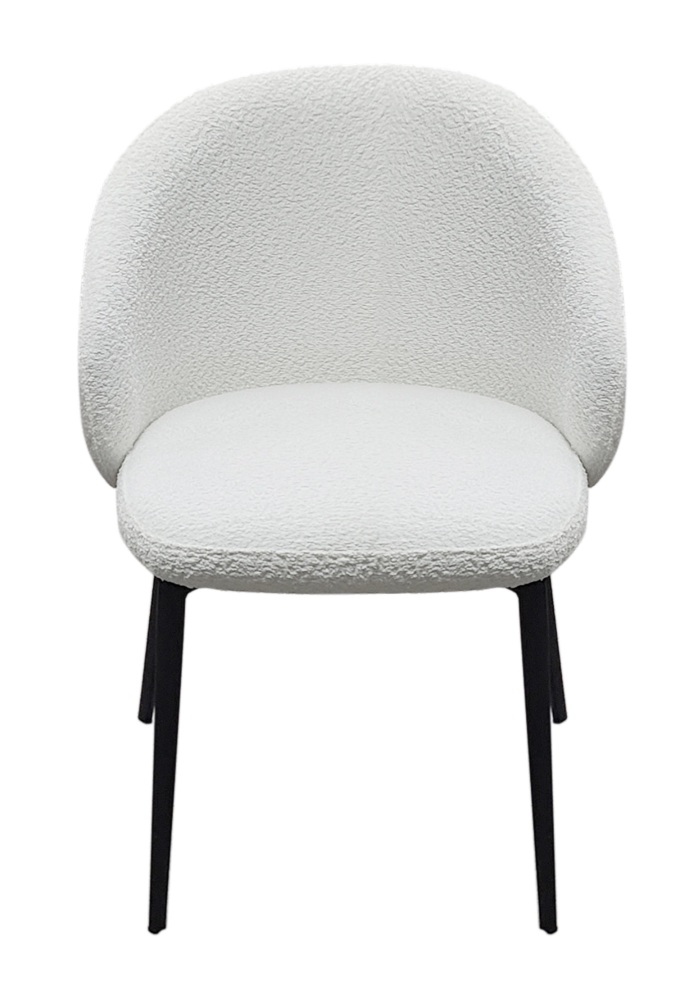Lazio Boucle Dining Chair - Ivory White Boucle