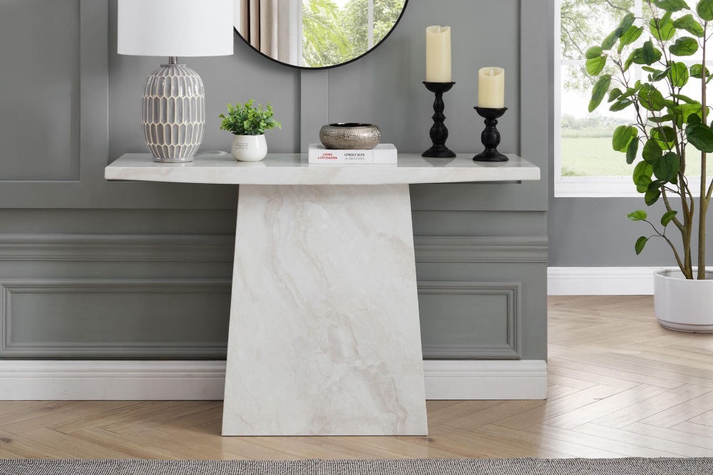 Apollo Marble Console Table Taupe