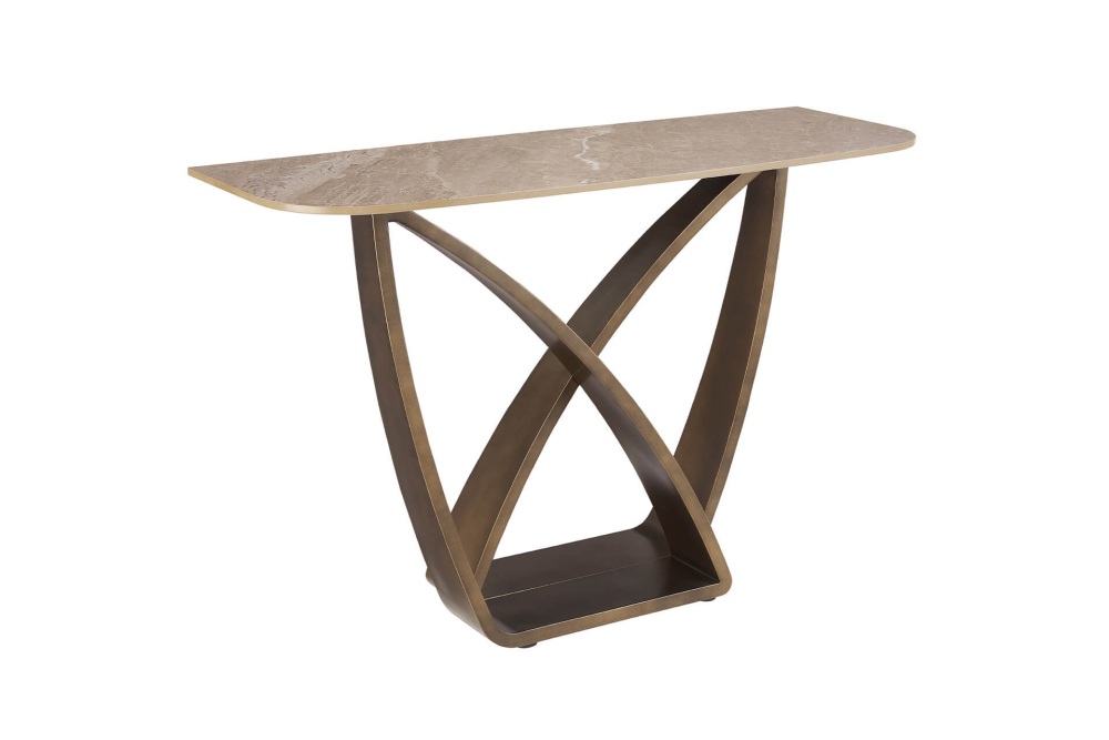 Vanosa Console Table with Sinter Stone Top