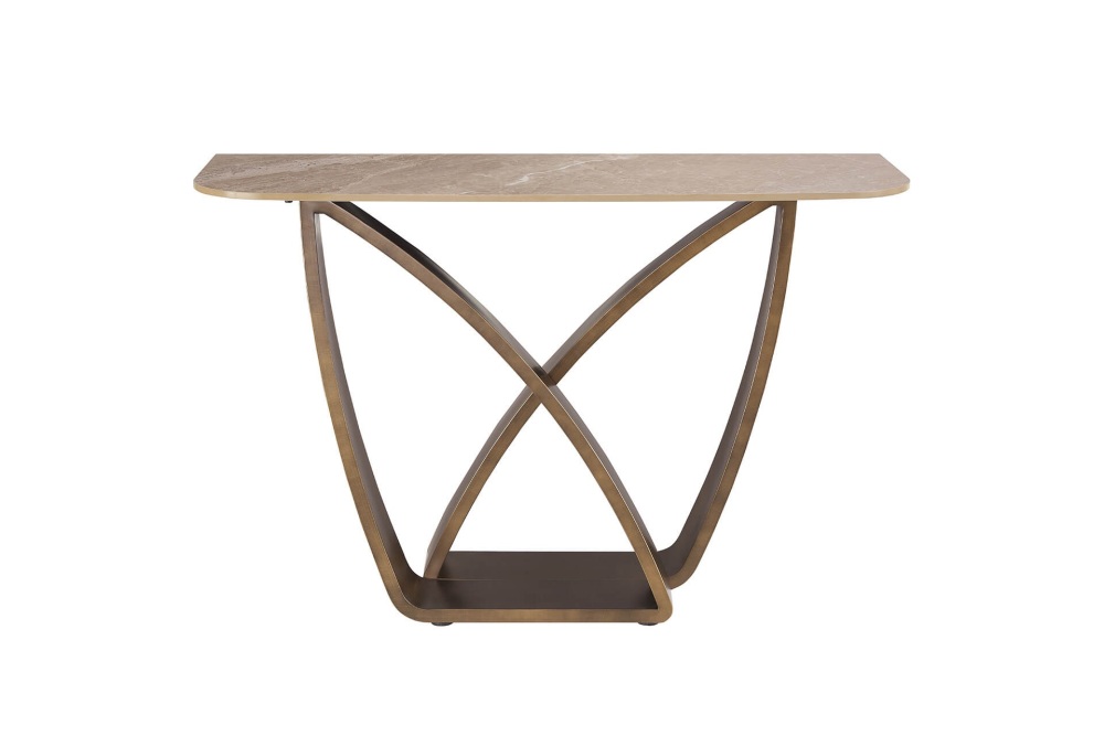 Vanosa Console Table with Sinter Stone Top