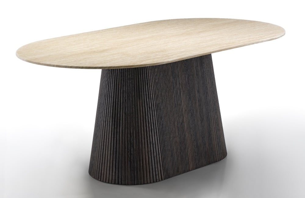 Athens 180cm Dining Table with Beige Sintered Stone Top