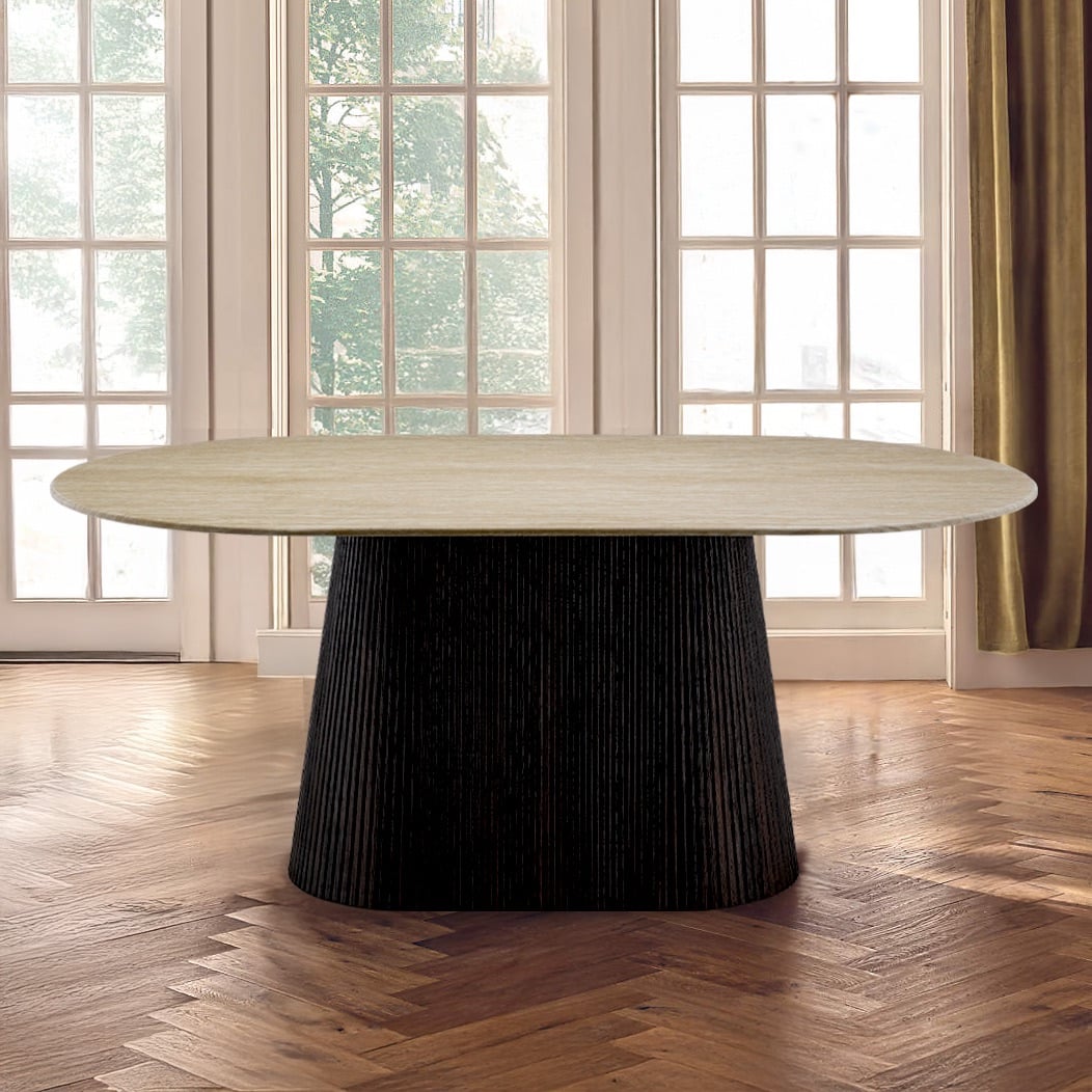 Athens 180cm Dining Table with Beige Sintered Stone Top