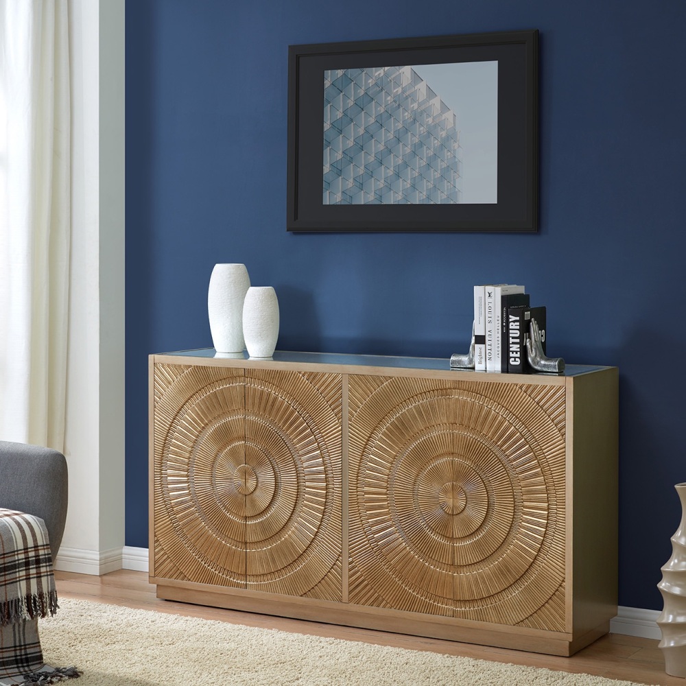 Frenso 4 Door Sideboard Gold 160cm
