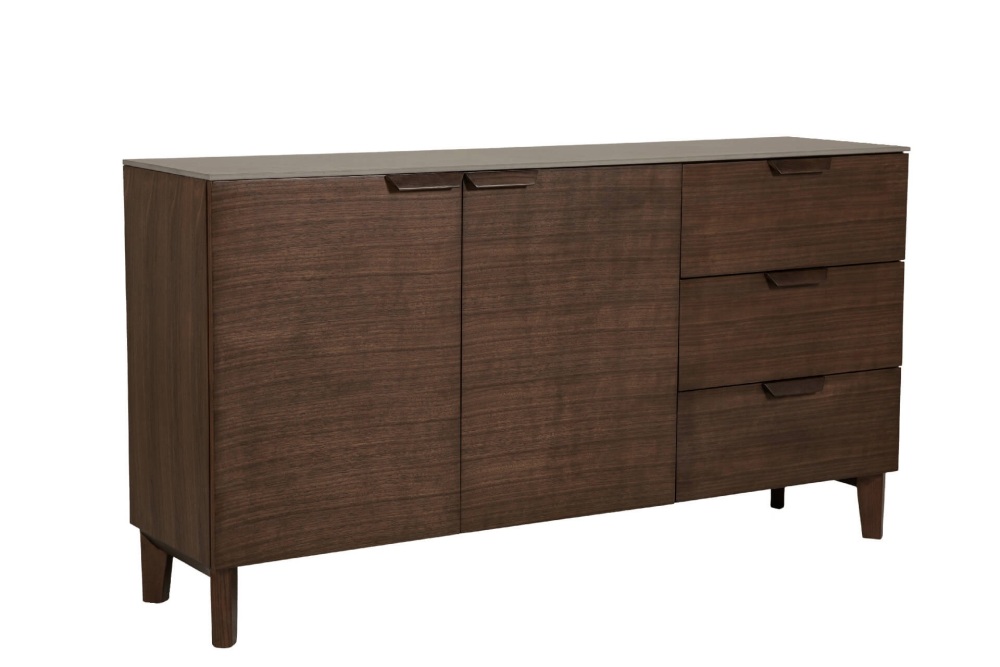Axton Sideboard in wirh a Sinter Stone Latte Top 3 drawer 2 door 160cm