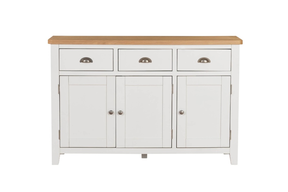 Mellor Large Sideboard Cashmere Oak 3 drawer 3 door 130cm