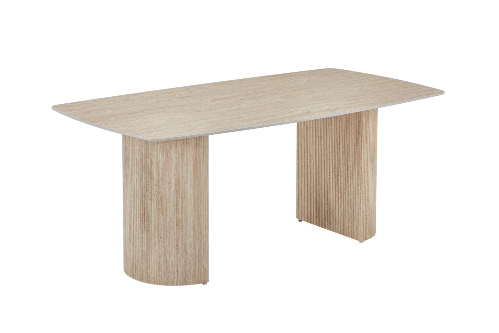Olympia Beige Ceramic Top Dining Table 160cm