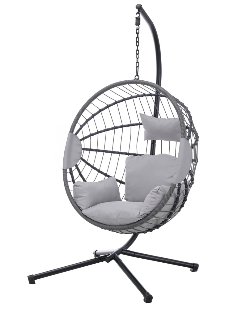 Hanging Egg Chair for Indoor and Outdoor - Light Grey