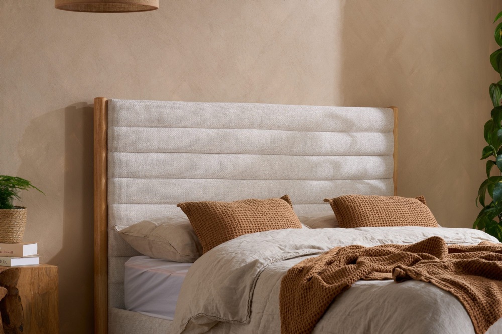 Arabella Bed with oak wood trim surround 4ft6 or 5ft