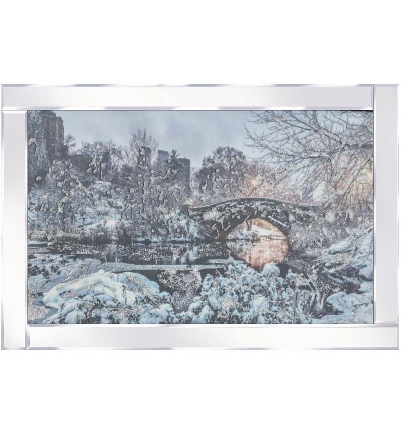 Mirror framed art print "Gapstow Bridge" 100cm x 60cm
