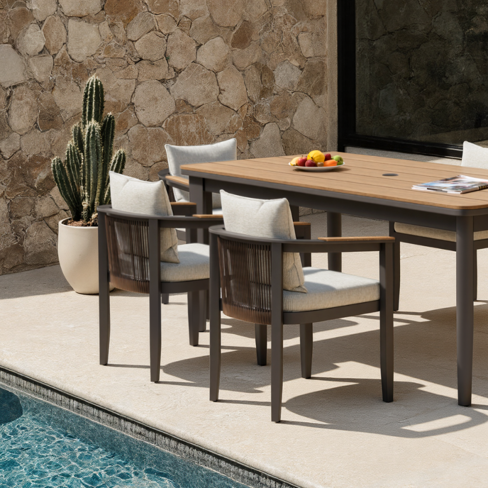 Hemera Outdoor 6 Seater Dining Set