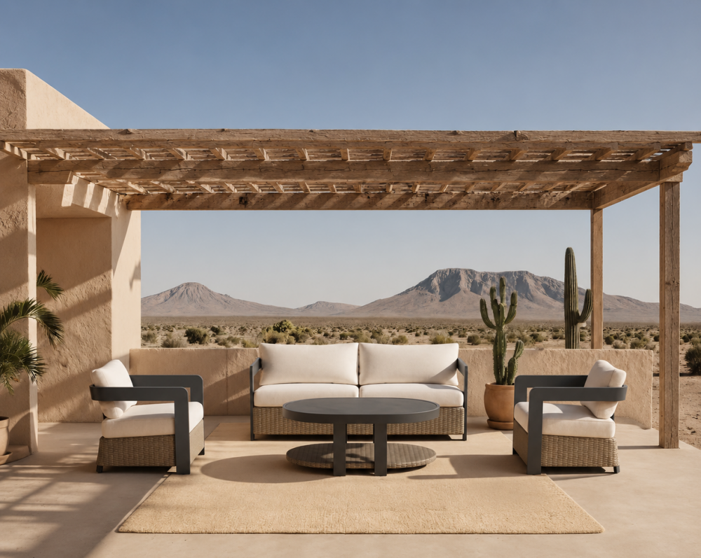 Selene Outdoor Lounge Set - Wicker - 5 Seater