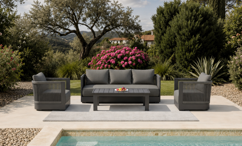 Ares Outdoor Lounge Set - Onyx - 5 Seater