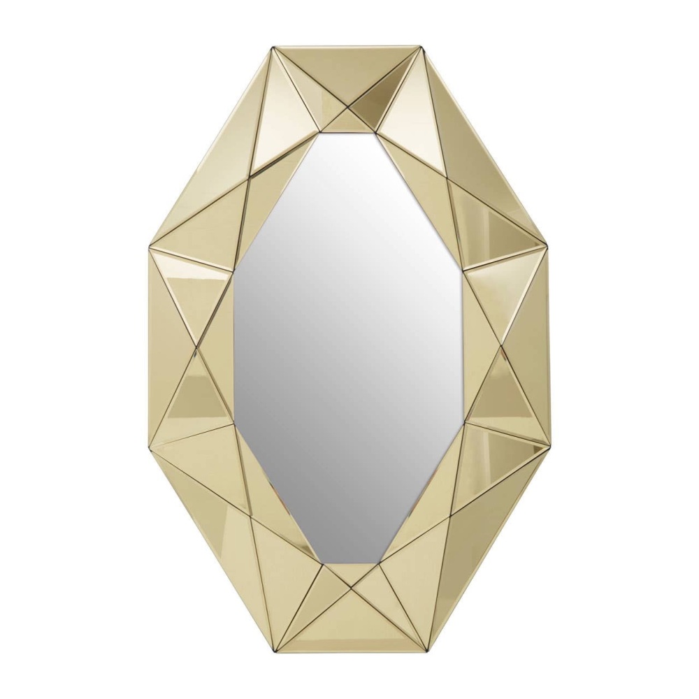 Kava Multi Faceted Mirror in Gold 120cm x 80cm