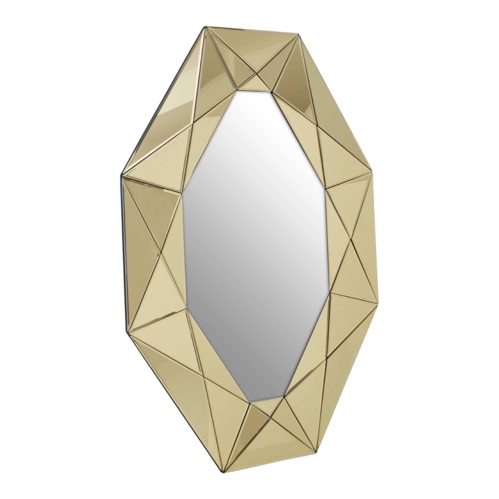 Kava Multi Faceted Mirror in Gold 120cm x 80cm