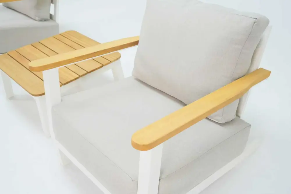 Berlin Luxury Relax Chairs Beige with table