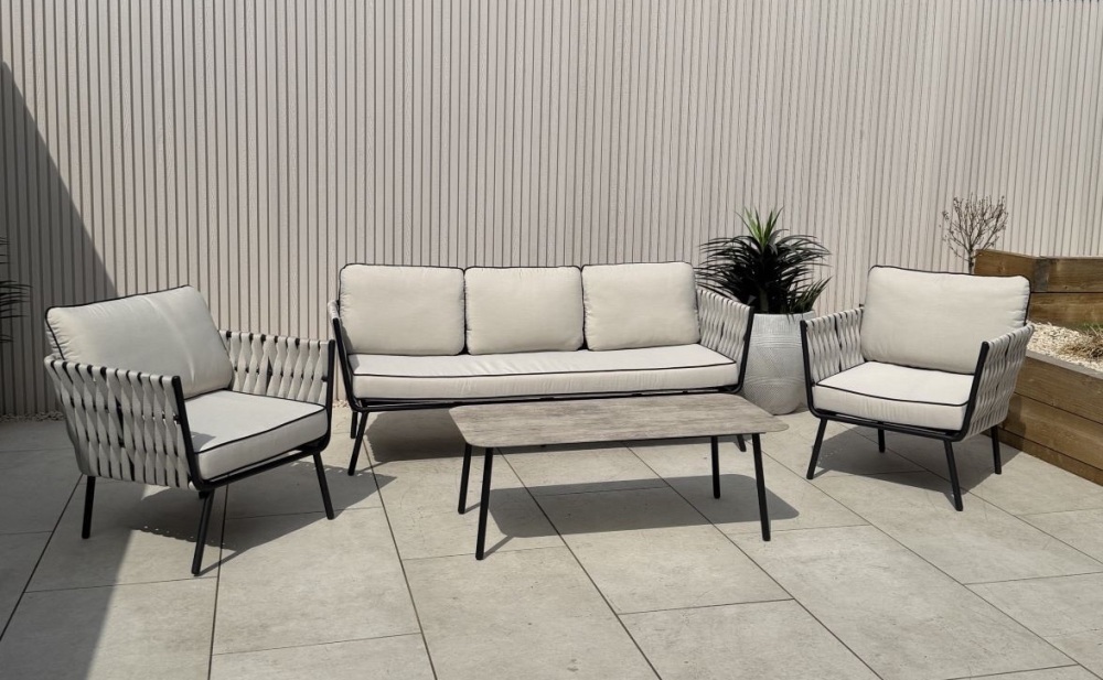 Aluminium & Rope Lounge Set