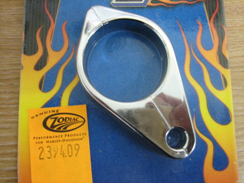 Chrome Speedo Cable Clamp Fits 41mm Fork Tube Mount