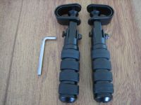 Black Comfort Pegs Universal with Clamps Fits Harley Custom Bobber