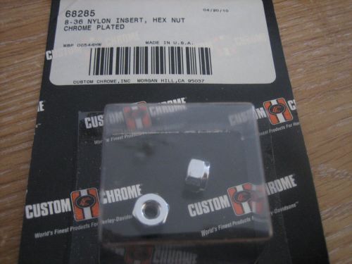 Chrome Plated Nyloc Inser, Hex Nuts.... Pack of 2
