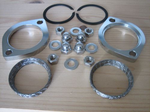 Exhaust Flange Kit * STAINLESS STEEL FASTENERS * with CONE gaskets instead 