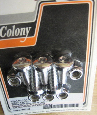 REAR Disc Fasteners 3/8 Fit Harley Davidson STEEL HUB Cycle Haven