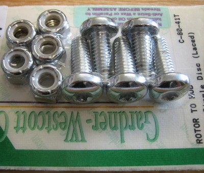 FRONT Disc fasteners 5/16 UNC Fit Harley Davidson STEEL HUB Cycle Haven