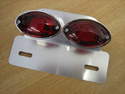 Mini Twin Cats Eye Tail Light With Alloy Bracket Harley Bobber Cafe Racer Cycle Haven