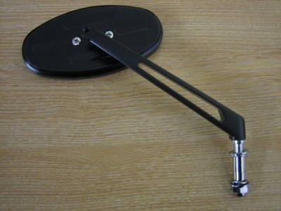 Oval Mirror Black Harley Davidson Custom Bobber Chopper Cycle Haven