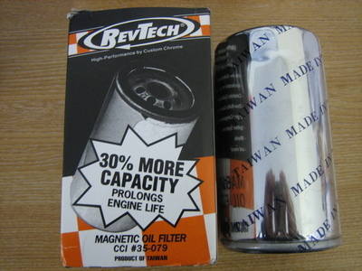 Rev-Tech Chrome Extra Long Oil Filter Fits Harley Davidson Cycle Haven
