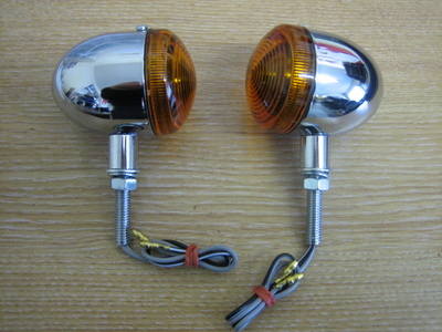 Bullet Round Indicator Light. Fits Harley. Custom, Bobber, Cafe Racer, Trik
