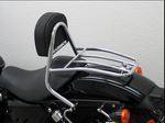 SPORTSTER Chrome Driver Sissy Bar With Pad & Luggage Rack fits Harley Sportster 04 up