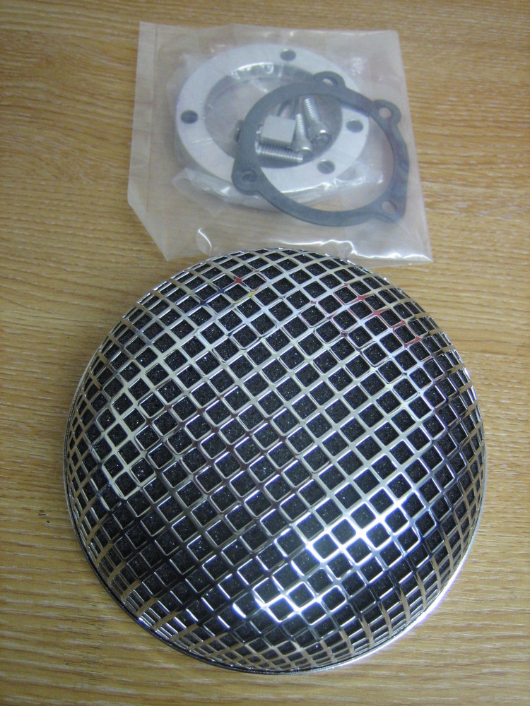 Air Filter Chrome Round Screen Fits 0116 Models w/Delhi