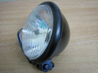 Bates Style 5 3/4" Black Head Light B/M Comes with 3 Wires Green , Blue, White. Harley Chopper Bobber Trike