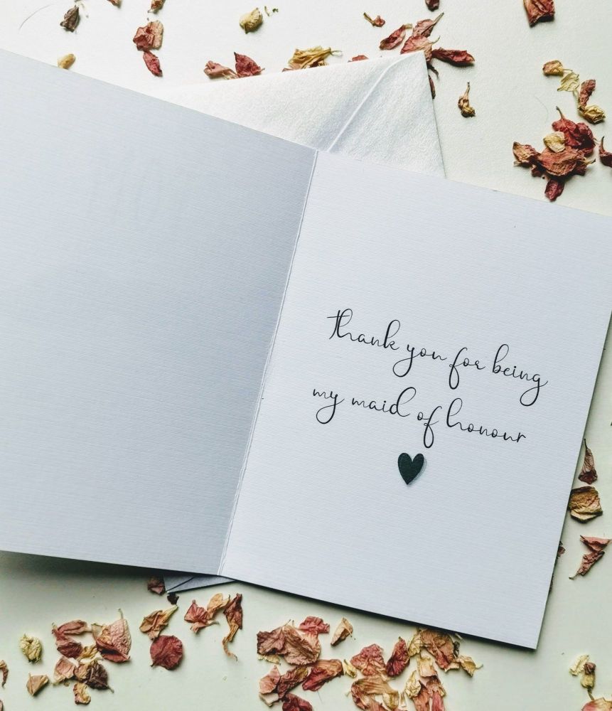 Will you be my bridesmaid card personalised and heart floral