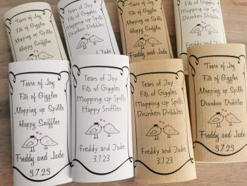 'Love bird' personalised pocket tissues