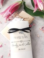 Cocktail glass charm wedding/hen night pocket tissues