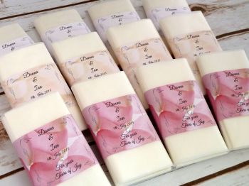 Rose petal personalised pocket tissues