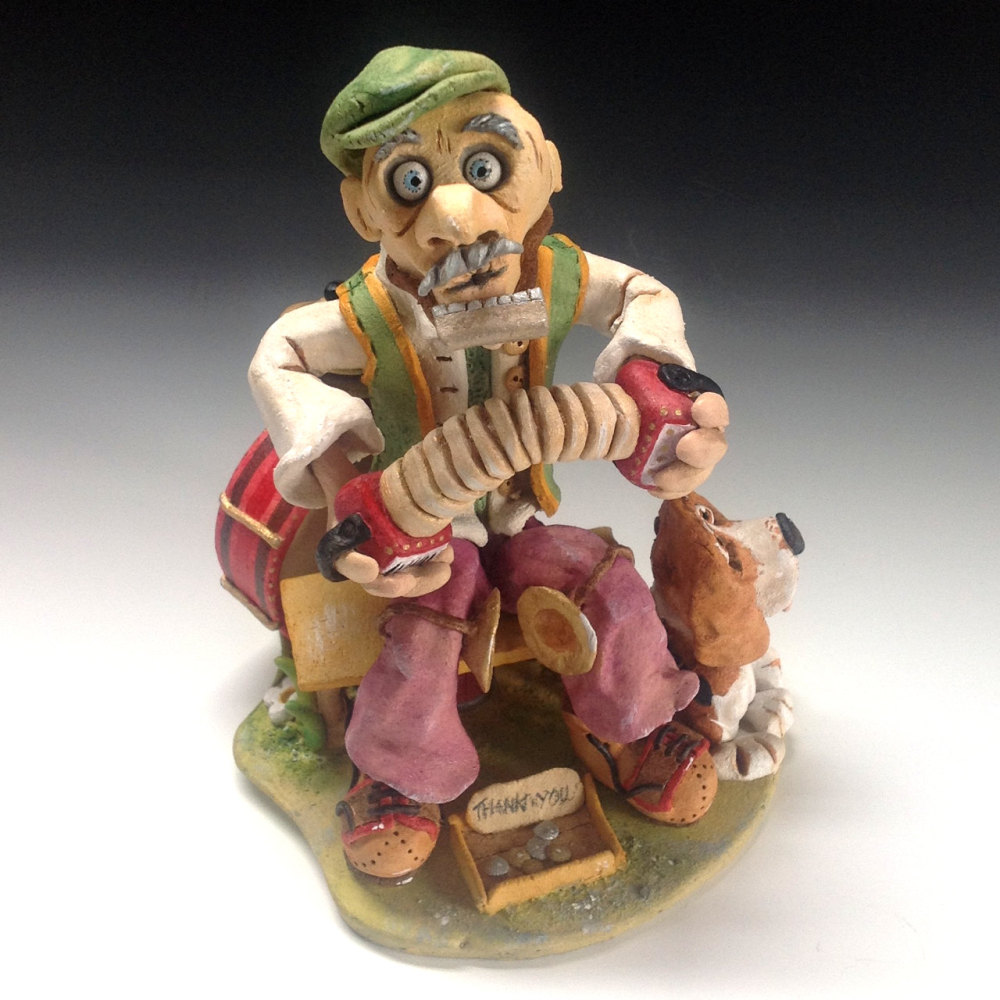 One Man Band - Ceramic Sculpture
